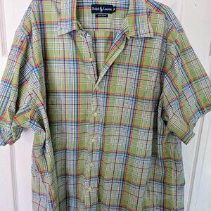 Polo Ralph Lauren Men's S/S Shirt Bob Camp‎ Green Plaid XXL